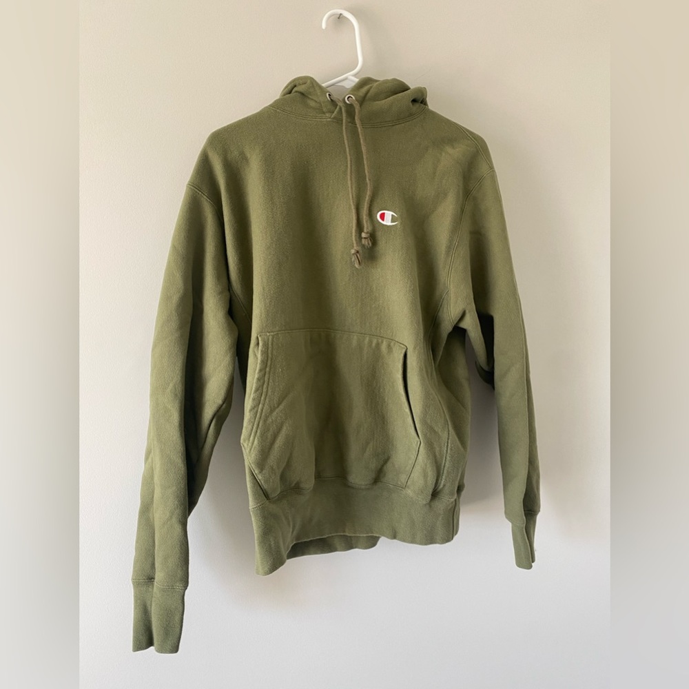 Champion army green hoodie